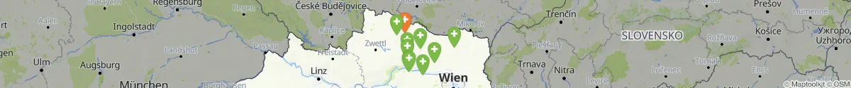 Kartenansicht für Apotheken-Notdienste in der Nähe von Retz (Hollabrunn, Niederösterreich)